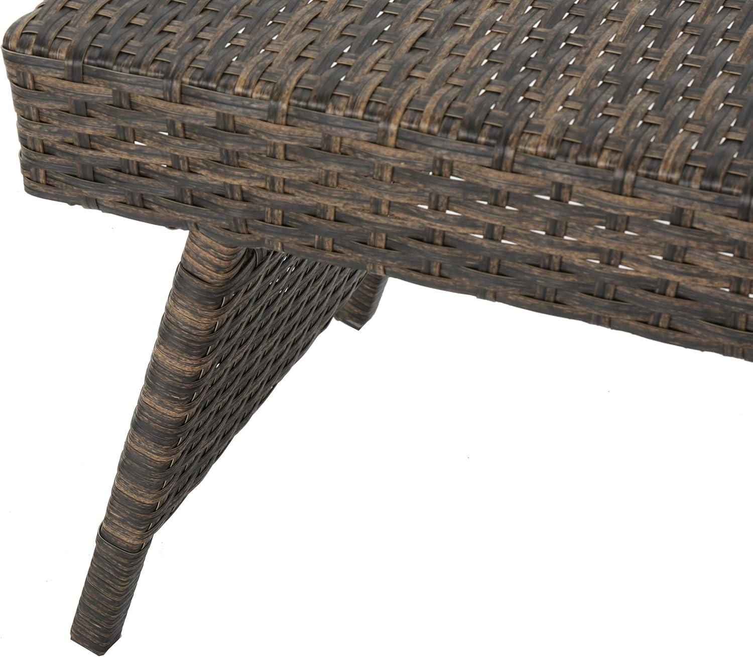 image:imageChristopher Knight Home Thira Outdoor Wicker End Table with Aluminum Frame Mix Mocha