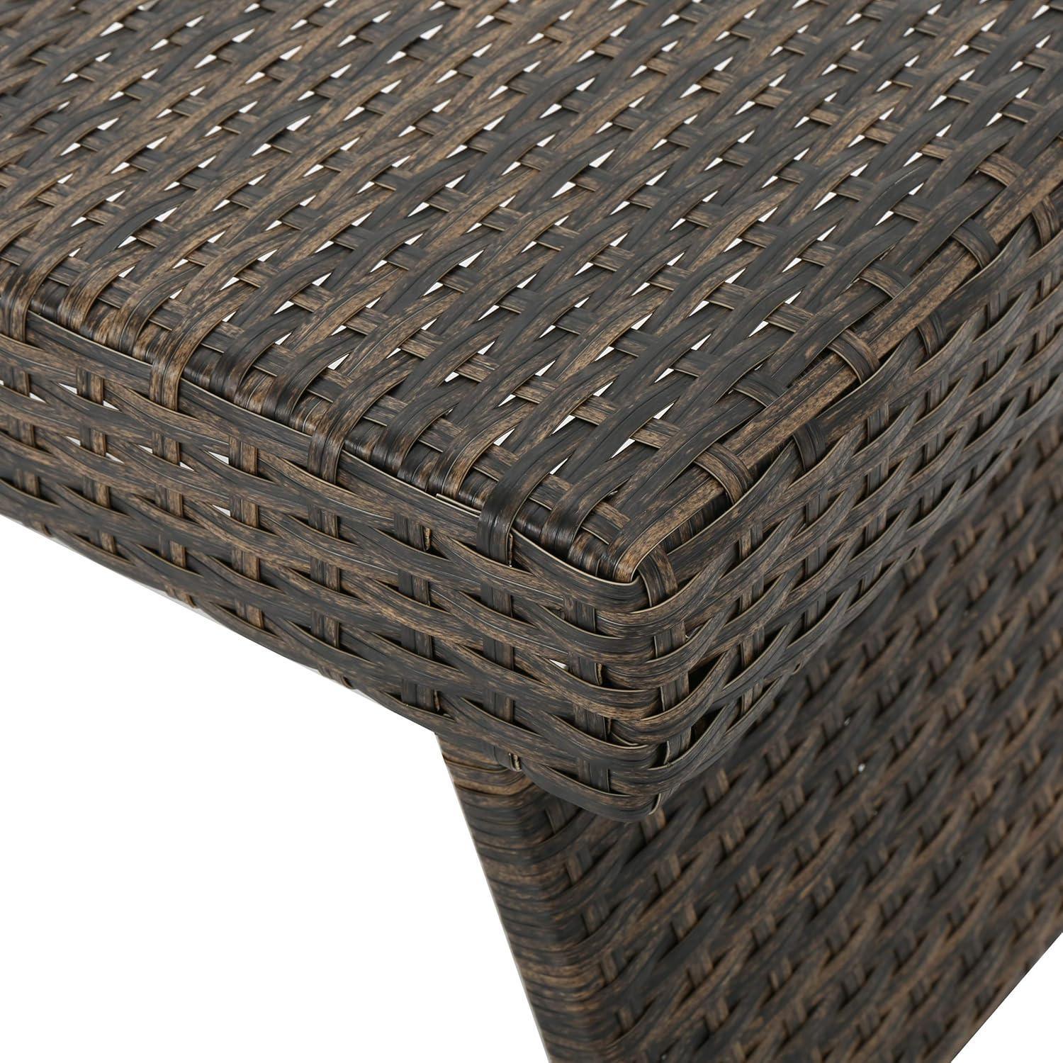 image:imageChristopher Knight Home Thira Outdoor Wicker End Table with Aluminum Frame Mix Mocha