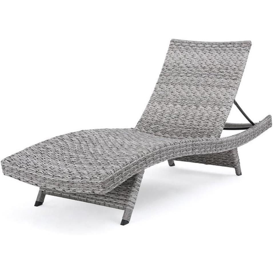 image:imageChristopher Knight Home Crete Outdoor Wicker Chaise Lounge Set Of 4 Gray 4Pcs Set
