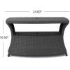 Christopher Knight Home Banta Outdoor Wicker Side Table (Grey)