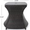 Christopher Knight Home Berkeley Outdoor Wicker Side Table, Multibrown