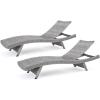 Christopher Knight Home Crete Outdoor Wicker Chaise Lounge (Set Of 4), Gray, 4-Pcs Set