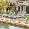 Christopher Knight Home Crete Outdoor Wicker Chaise Lounge (Set Of 4), Gray, 4-Pcs Set