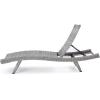 Christopher Knight Home Crete Outdoor Wicker Chaise Lounge (Set Of 4), Gray, 4-Pcs Set