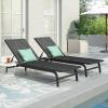 Christopher Knight Home Finn Chaise Lounge Sets, White(Dark Gray)