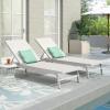 Christopher Knight Home Finn Chaise Lounge Sets, White(White)