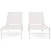 Christopher Knight Home Finn Chaise Lounge Sets, White(White)