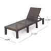 Christopher Knight Home Jamaica Outdoor Wicker Chaise Lounge with Water Resistant Cushion, 2-Pcs Set, Multibrown / Cream