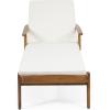 Christopher Knight Home Jason Outdoor Chaise Lounge with Water Resistant Cushion – Acacia Wood – Teak/Orange (Set of 2)(Teak Finish + Yellow + Cream)