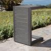 Christopher Knight Home Jesse Coral Outdoor Modern Aluminum C-Shaped End Table, White(Grey)