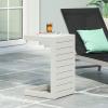 Christopher Knight Home Jesse Coral Outdoor Modern Aluminum C-Shaped End Table, White(White)