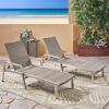 Christopher Knight Home Joy Outdoor Wicker and Aluminum Chaise Lounges (Set of 2), Gray Finish