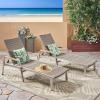 Christopher Knight Home Joy Outdoor Wicker and Aluminum Chaise Lounges (Set of 2), Gray Finish