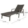 Christopher Knight Home Joy Outdoor Wicker and Aluminum Chaise Lounges (Set of 2), Gray Finish