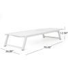 Christopher Knight Home Myers Outdoor Mesh Chaise Lounge with Aluminum Frame, White Mesh / White