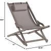 Christopher Knight Home Nikki Outdoor Wood and Canvas Sling Chairs, 2-Pcs Set, Grey