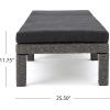 Christopher Knight Home Puerta Outdoor Wicker Chaise Lounges with Water Resistant Cushion, 2-Pcs Set, Mixed Black / Dark Grey