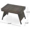 Christopher Knight Home Thira Outdoor Wicker End Table with Aluminum Frame, Mix Mocha