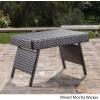 Christopher Knight Home Thira Outdoor Wicker End Table with Aluminum Frame, Mix Mocha