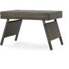 Christopher Knight Home Thira Outdoor Wicker Lounge Set with Side Table, Mix Mocha