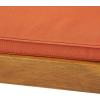 Christopher Knight Home Warner Outdoor Acacia Wood 3 Piece Chaise Lounge Set, Teak Finish, Cream(Rust Orange)