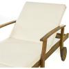 Great Deal Furniture Daisy Outdoor Teak Finish Chaise Lounge with Green Water Resistant Cushion (Set of 4),303882(Teak)