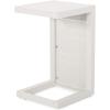 Jerome Outdoor Aluminum Chaise Lounge Set with C-Shaped End Table, White(White)