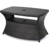 Christopher Knight Home Berkeley Outdoor Wicker Side Table, Multibrown