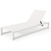 Christopher Knight Home Jerome Outdoor Aluminum Chaise Lounge with Mesh Seating, White