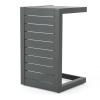 Christopher Knight Home Jesse Coral Outdoor Modern Aluminum C-Shaped End Table, White(Grey)