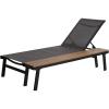 Christopher Knight Home John Outdoor Mesh and Aluminum Chaise Lounge with Side Table, Gray