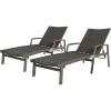Christopher Knight Home Joy Outdoor Wicker and Aluminum Chaise Lounges (Set of 2), Gray Finish