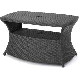 Christopher Knight Home Banta Outdoor Wicker Side Table (Grey)