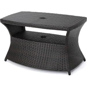 Christopher Knight Home Berkeley Outdoor Wicker Side Table, Multibrown