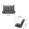 Christopher Knight Home Arruda Outdoor Porch Swing with Cushions – Wicker – Gray/Dark Gray