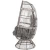 Christopher Knight Home Ellen Outdoor Wicker Swivel Egg Chair with Cushion, Gray, Dark Gray, Taupe(Gray  Dark Gray  Taupe)