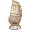 Christopher Knight Home Ellen Outdoor Wicker Swivel Egg Chair with Cushion, Gray, Dark Gray, Taupe(Light Brown  Beige)