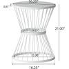 Christopher Knight Home Lassen Outdoor 16″ Iron Side Table, Matte White