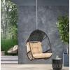 Christopher Knight Home Sidney Outdoor/Indoor Wicker Hanging Chair with 8 Foot Chain (NO Stand), Brown and Tan(Brown and Tan)