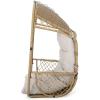 Christopher Knight Home Sidney Outdoor/Indoor Wicker Hanging Chair with 8 Foot Chain (NO Stand), Brown and Tan(Light Brown and Beige)