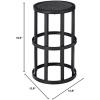 Christopher Knight Home Truda Outdoor 11 Inch Grey Finish Ceramic Tile Side Table, Black Metal