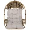 Christopher Knight Home Sidney Outdoor/Indoor Wicker Hanging Chair with 8 Foot Chain (NO Stand), Brown and Tan(Light Brown and Beige)