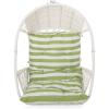 Christopher Knight Home Sidney Outdoor/Indoor Wicker Hanging Chair with 8 Foot Chain (NO Stand), Brown and Tan(White and Green)