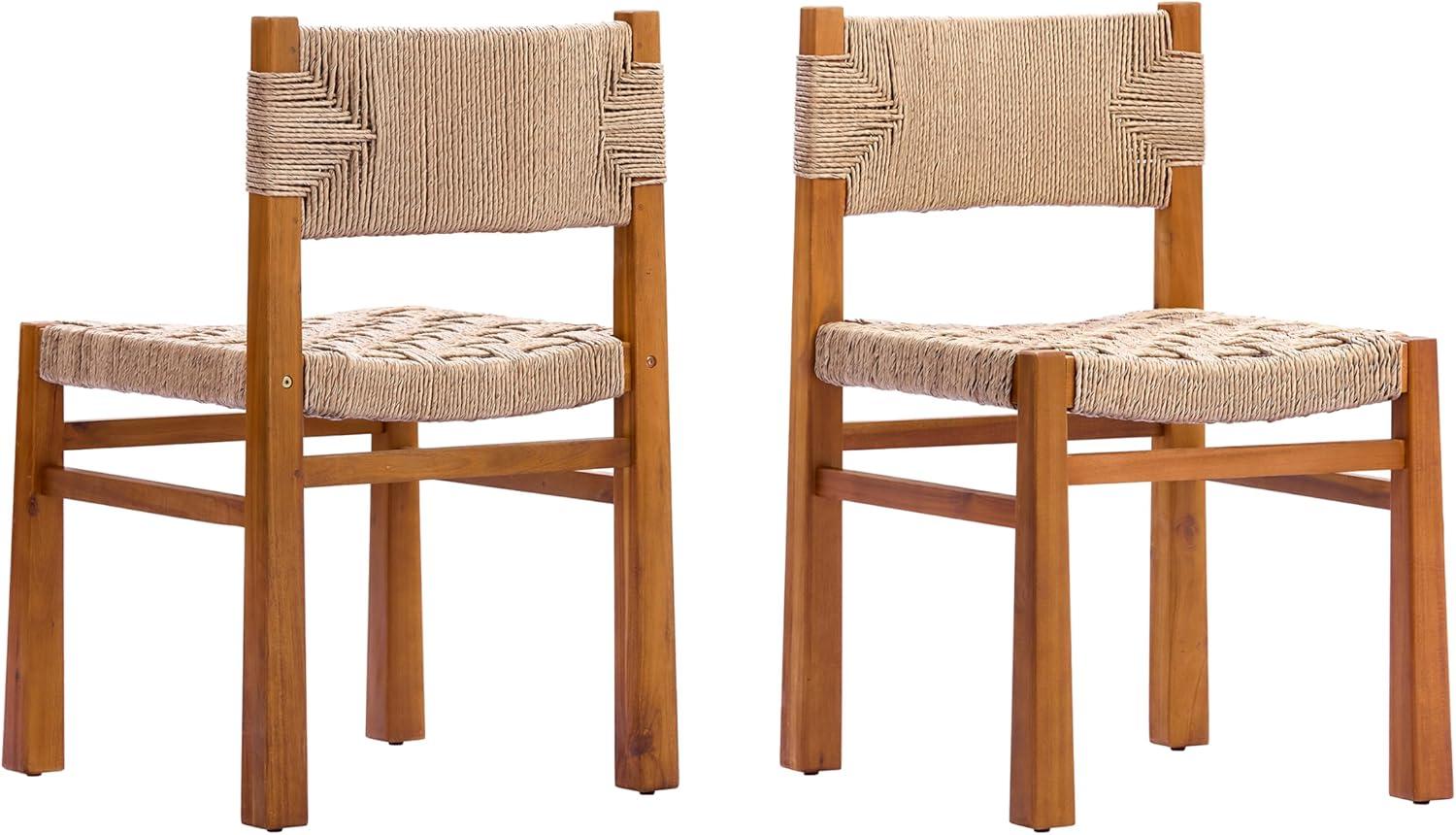 image:imageChristopher Knight Home Dudu 9Piece Outdoor Dining Set Acacia Wood Expandable Table with Umbrella Hole and 8 Wicker Chairs Patio Dining Furniture Set for GardenBackyard Light GreyTeakNaturalLight Brown 9 Piece