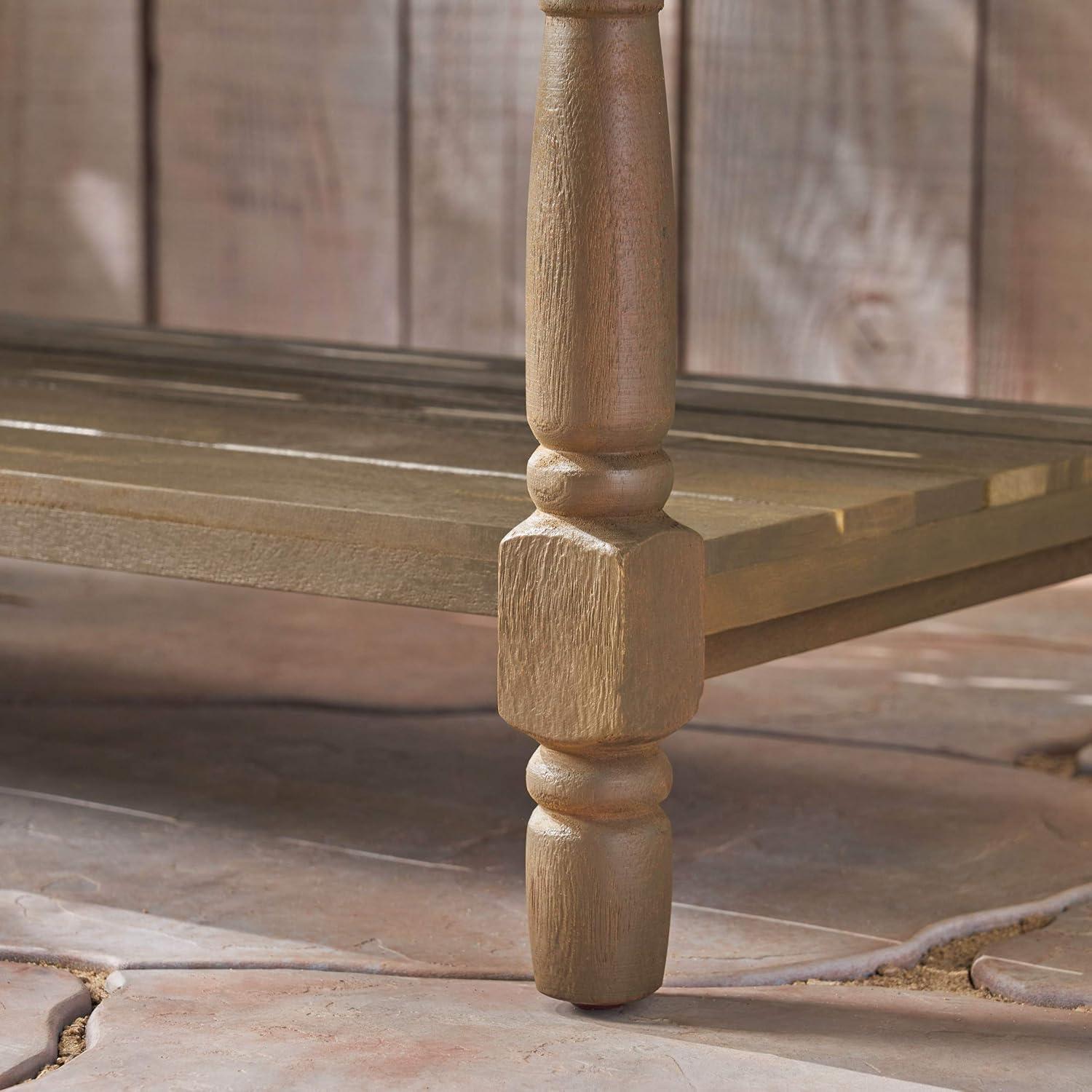 image:imageChristopher Knight Home Great Deal Furniture Christopher Knight Home Cody Outdoor Acacia Wood Bench with Shelf Gray Finish