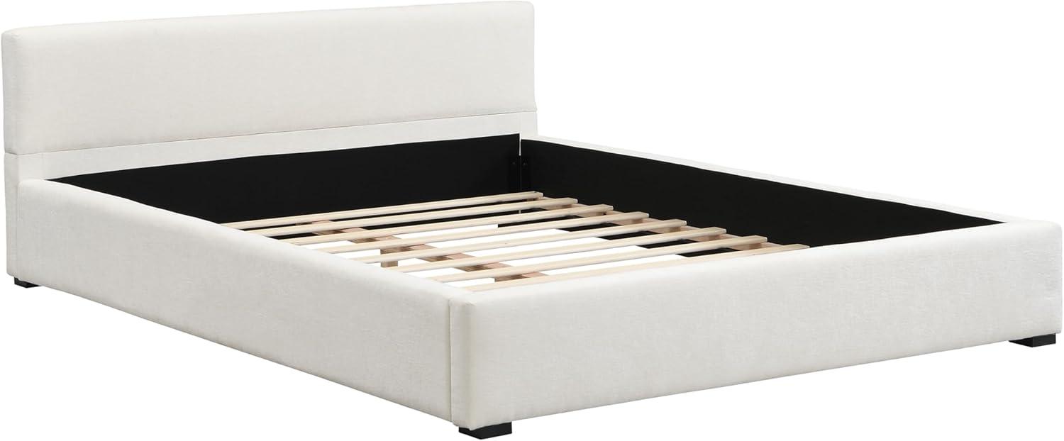 image:imageChristopher Knight Home MATA King Size Bed Frame Fabric Upholstered Bedframe with Headboard Wooden Bed Base with WideEdge Bedside Easy Assembly No Boxing Spring Needed BeigeQueen Size
