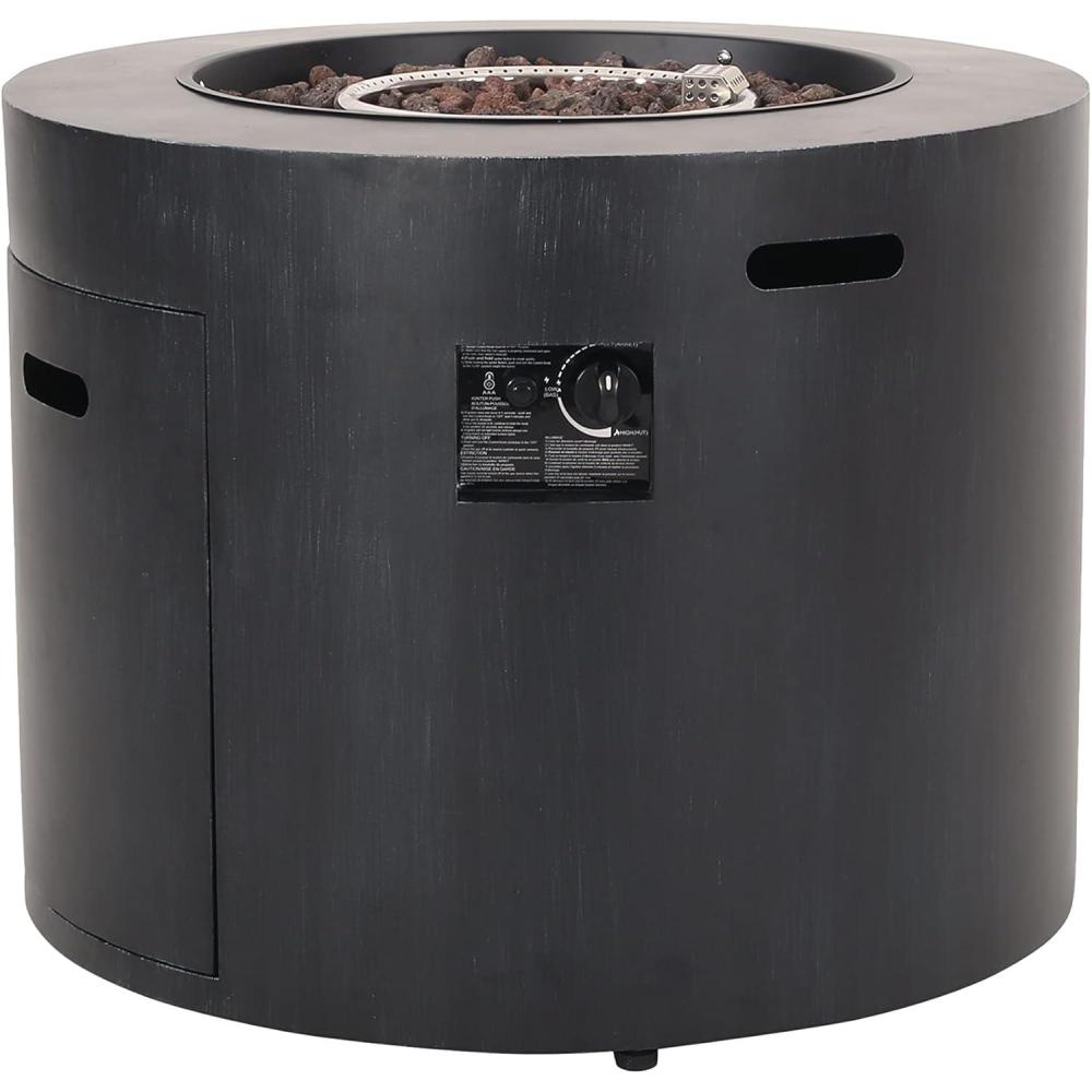 image:imageChristopher Knight Home Wellington Outdoor 40000 BTU Circular Fire Pit  Brushed Black