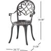 Christopher Knight Home Angeles Outdoor Cast Aluminum Bistro Furniture Set with Ice Bucket, 3-Pcs Set, Copper