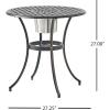 Christopher Knight Home Angeles Outdoor Cast Aluminum Bistro Furniture Set with Ice Bucket, 3-Pcs Set, Copper