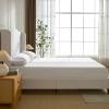 Christopher Knight Home Bacro 54″ H Tall Headboard Upholstered Bed, Queen Size Bed, Slat Support Camelback Bed, Wingback Headboard, No Box Spring Needed, Easy Assembly Chenille Headboard Bed, Ivory(Camelback Ivory)